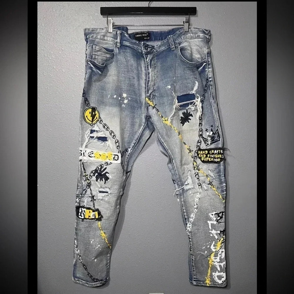 Smoke Rise Jeans Style RN# 82930 Men’s Size 42x32 (Big And Tall) EUC BLESSED. - Picture 1 of 6